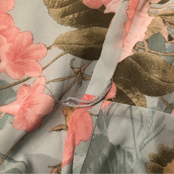NWOT Eliza J Floral Ruched Chiffon Dress Size 8 - Picture 7 of 7